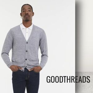 Goodthreads Merino Wool Cardigan Sweater | Quiet Luxury Minimalist | Men’s L